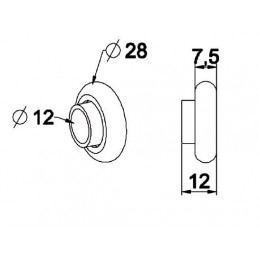 Roulement à billes D. Exter 28 mm Alésage 12 mm Ep 1.2 mm B132Poulies à sangleZURFLUH-FELLER