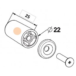 Butée Ronde -L 25 mm-BEIGE H135DAccessoires lame finaleZURFLUH-FELLER