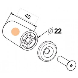 Butée Ronde -L 40 mm-BEIGE H142CAccessoires lame finaleZURFLUH-FELLER