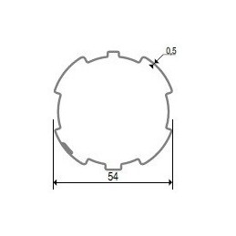 Tube ZF 54 MM-Longueur 2.50 mètres T542500TubesZURFLUH-FELLER