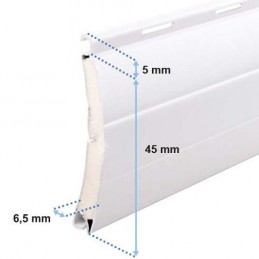 Pack 4 lames Alu 45 mm -2000 mm de long-Blanche LA45R2000B4Lame Alu 45 mm isolé 9 mmZURFLUH-FELLER