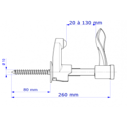 ARRET DE VOLET COMTOIS COMPOSITE BLANC -VOLET DOUBLE ARK3005B1Volets BattantsMPM